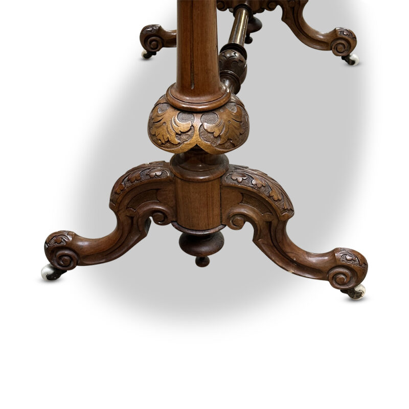 French burr walnut oval inlaid side table