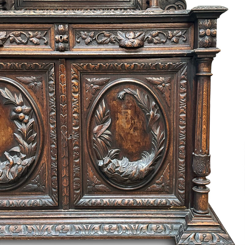 French oak 2 tier sideboard