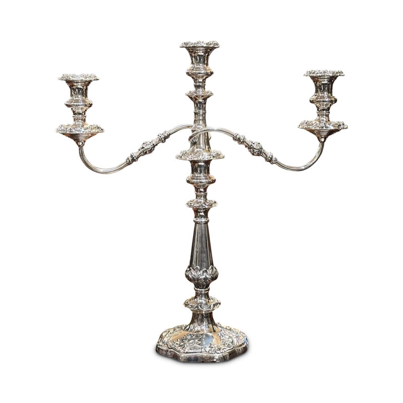 Victorian silver plate candelabra