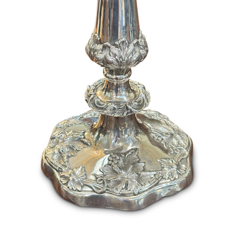 Victorian silver plate candelabra base