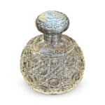 antique round perfume bottle silver perfume hobnail crystal bottle hm1871 London
