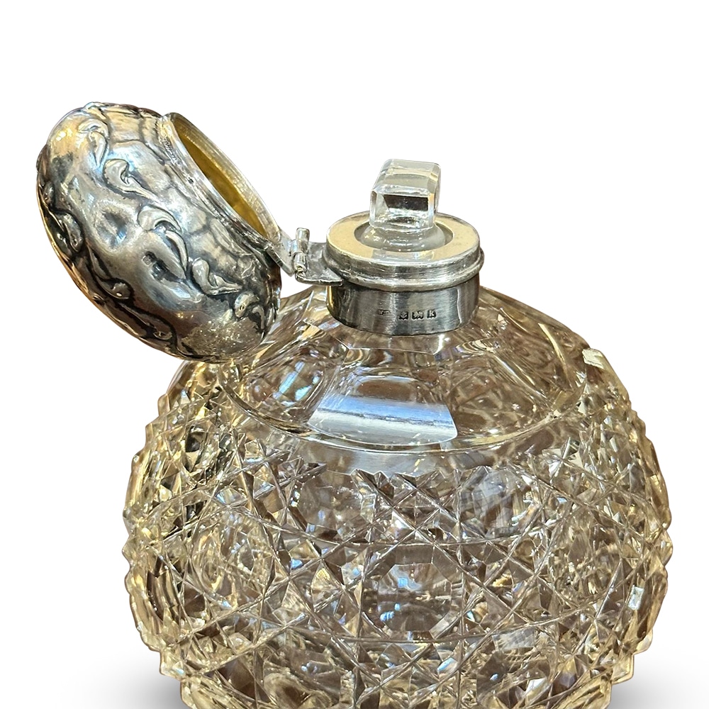 antique round perfume bottle
