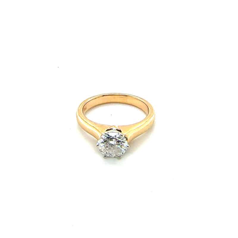 18ct gold and diamond solitaire ring_1
