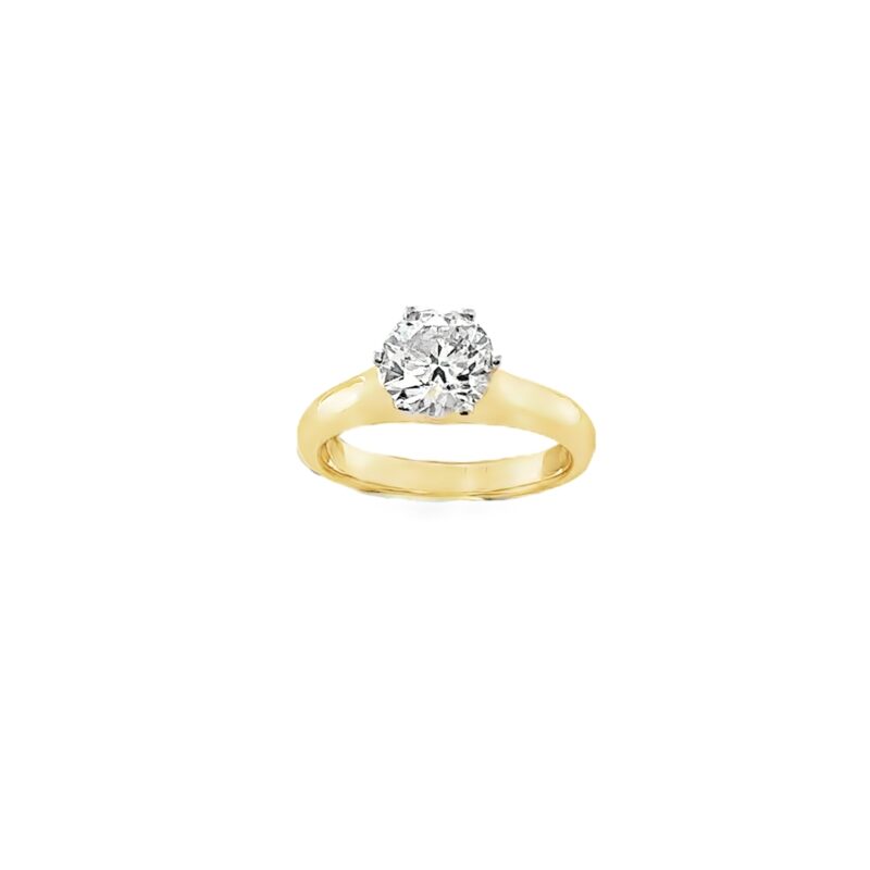 18ct gold and diamond solitaire ring_1