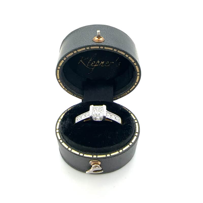 18ct gold princess cut diamond ring_1