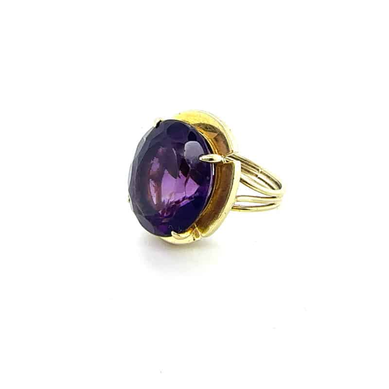 Amethyst cocktail ring