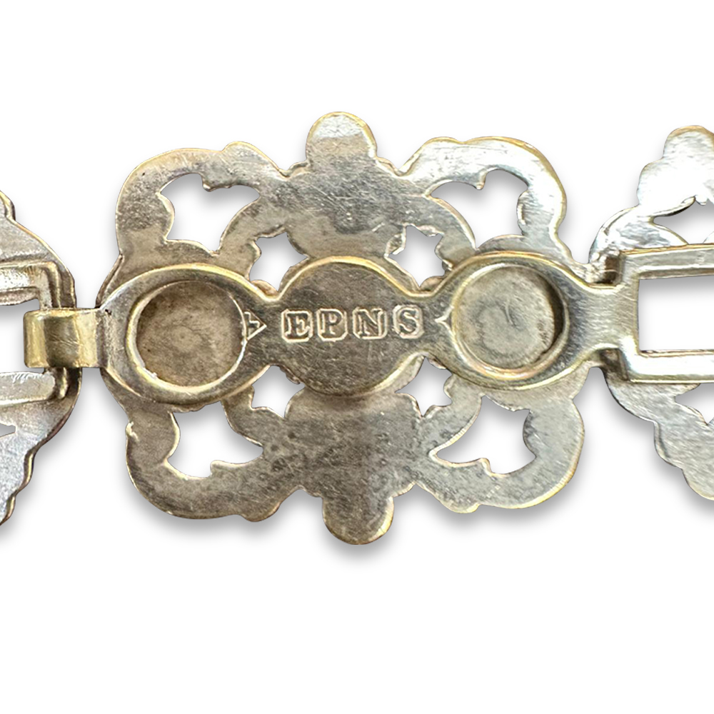 Edwardian silver plated decorative belt c.1900