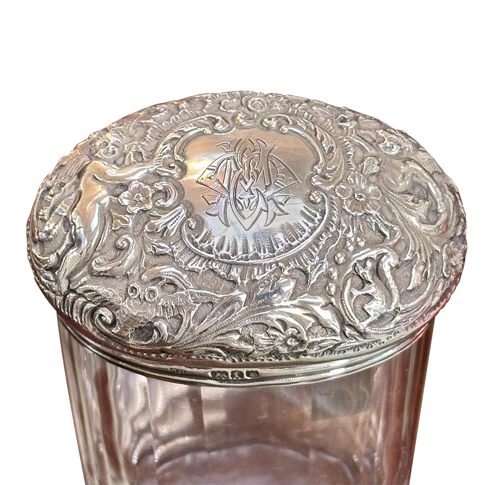 Edwardian sterling silver toiletry container 1901 London