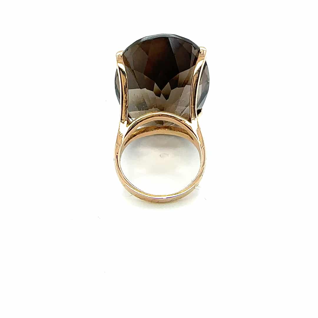 Huge smoky quartz cocktail ring
