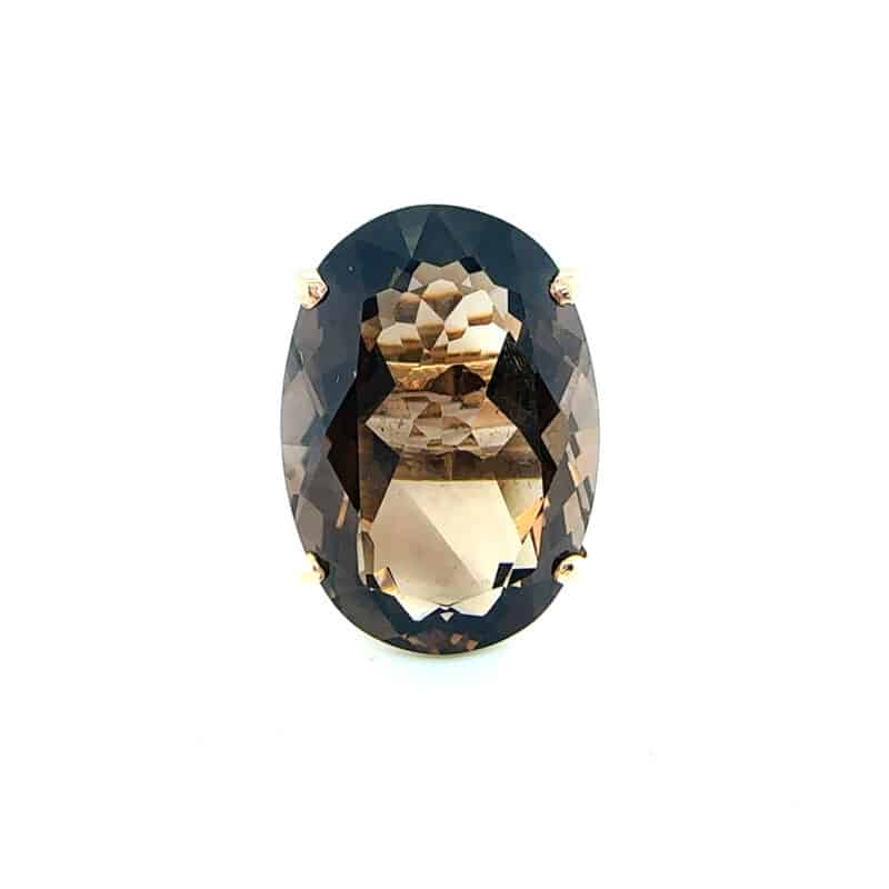 Huge smoky quartz cocktail ring