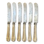 set 6 small knives sterling silver handles Germany