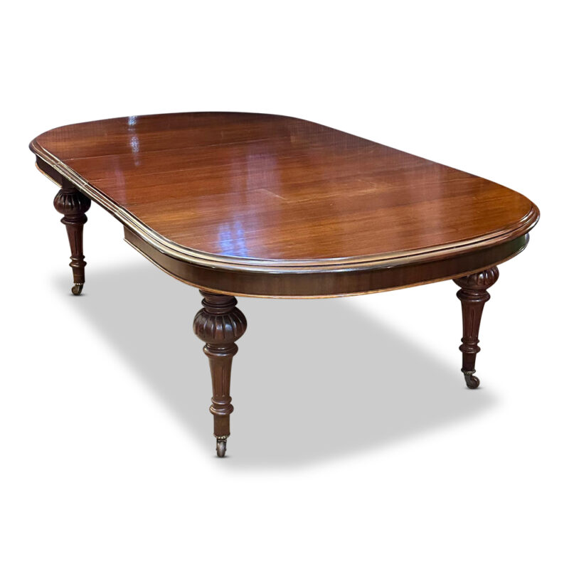 19th century d end 2 leaf mahogany dining table c.1870