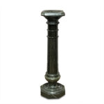 19th century green marble pedestal square top