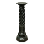 19th century green marble pedestal twisted column