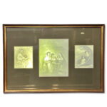 19th century lightbox with porcelain scenes