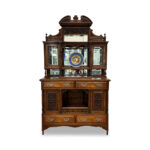 19th century walnut sideboard with amboyna mounts