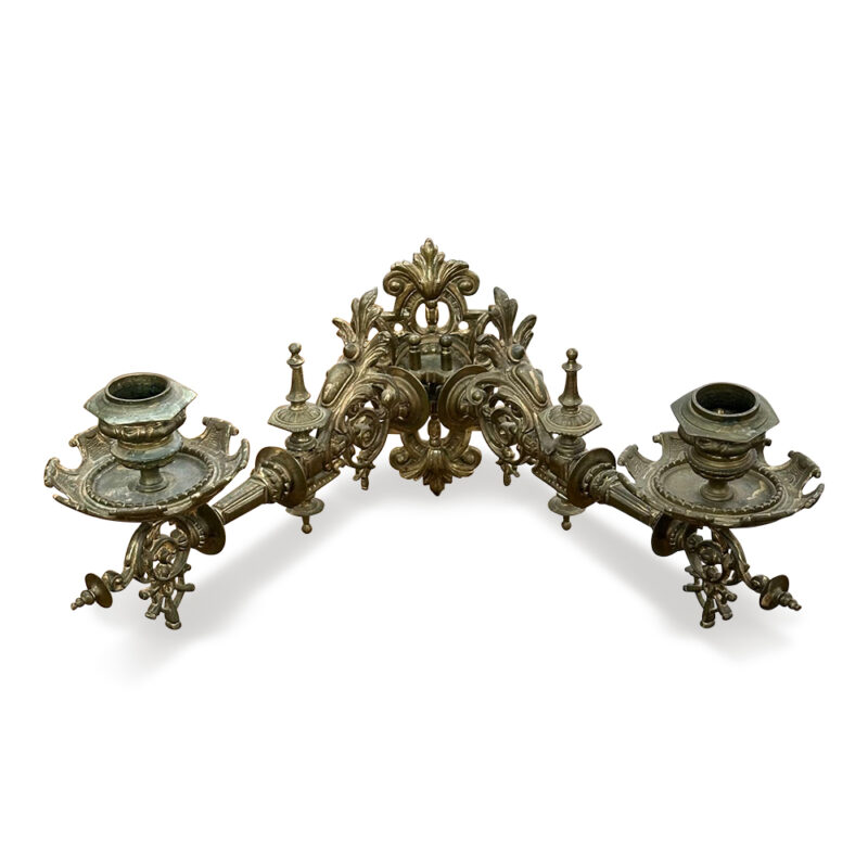 Brass double sconce c.1880