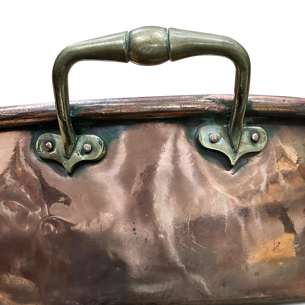 Copper preserving pot c.1870 handle
