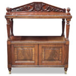 English mahogany two door servery c.1850