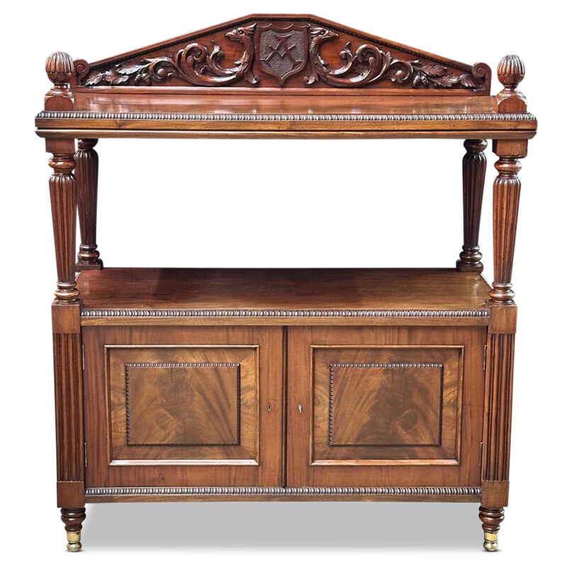 English mahogany two door servery c.1850