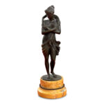 French Napoleon III bronze figure of Venus on sienna marble base c.1860