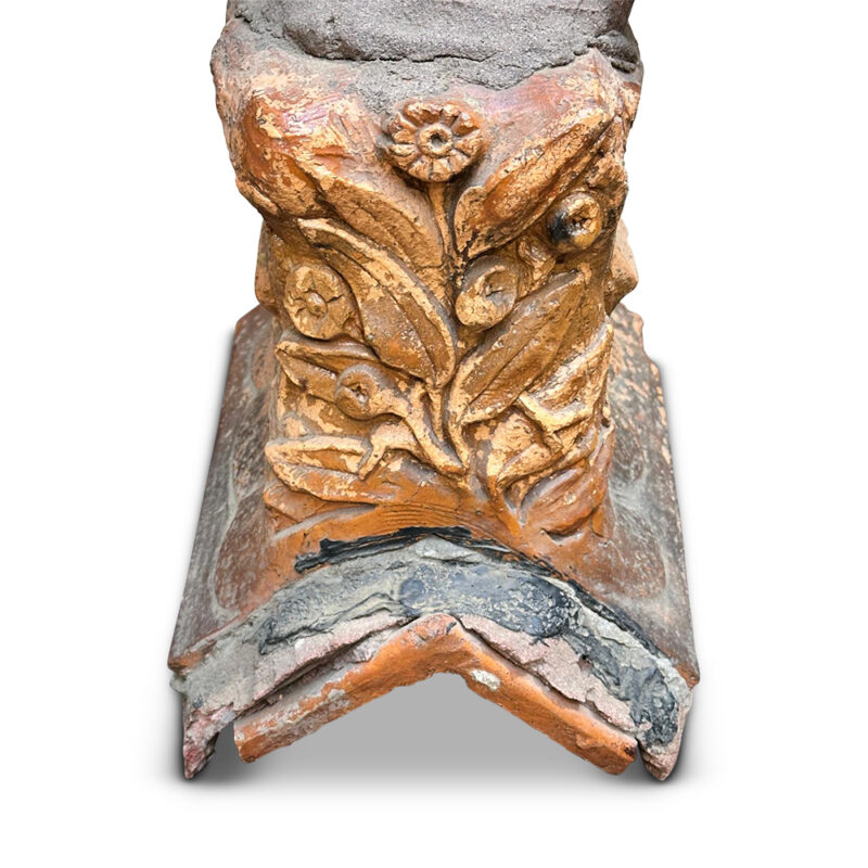 French terracotta kangaroo roof finial c.1900
