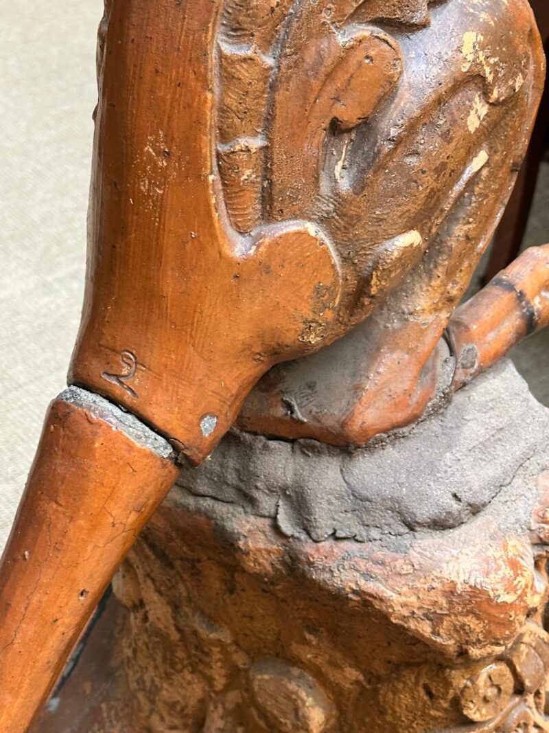 French terracotta kangaroo roof finial c.1900