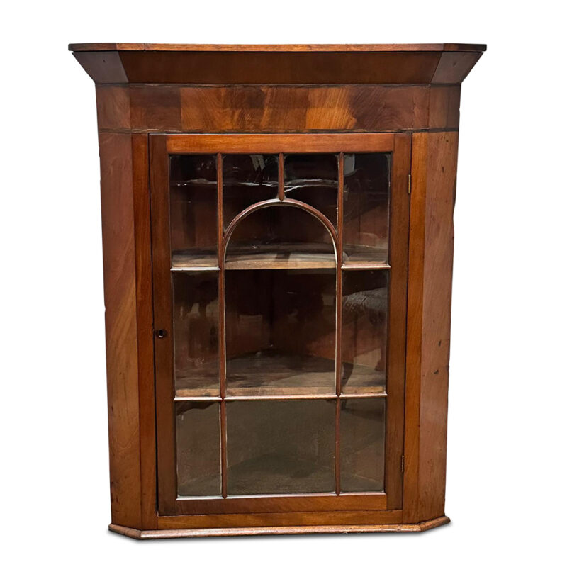 Georgian mahogany single door hanging cabinet c.1810