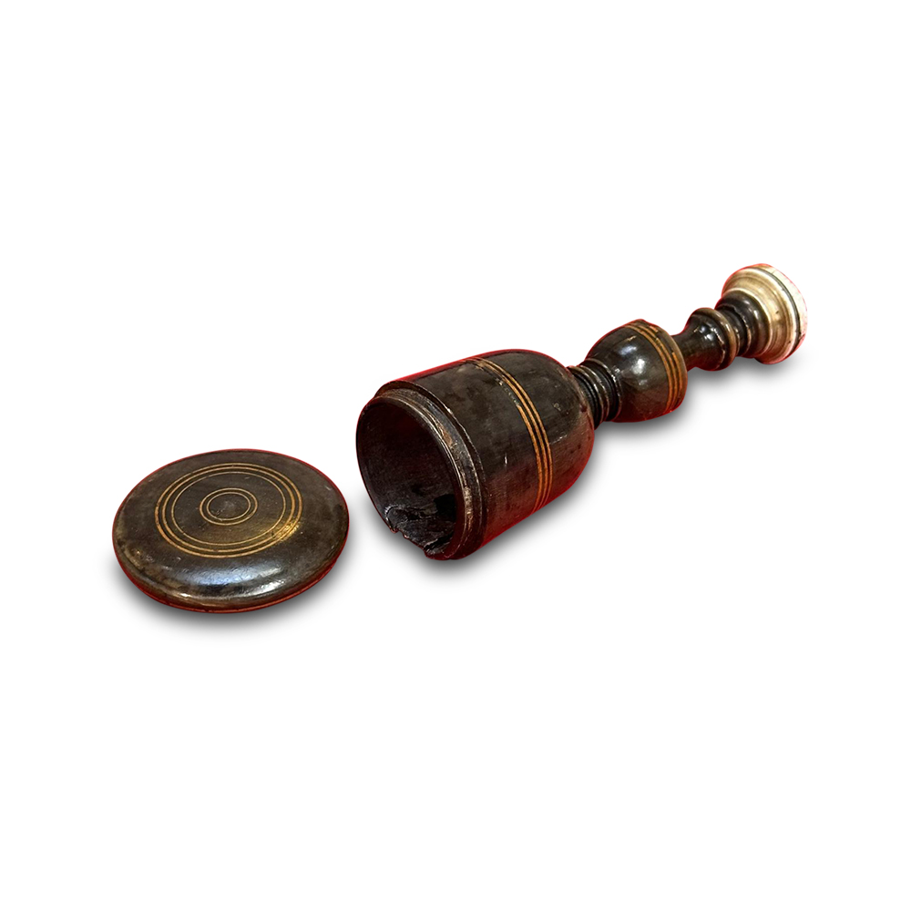 Georgian turned horn wax seal c.1780 AF