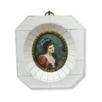 Ivory framed miniature portrait of Emma Lady Hamilton c.1870