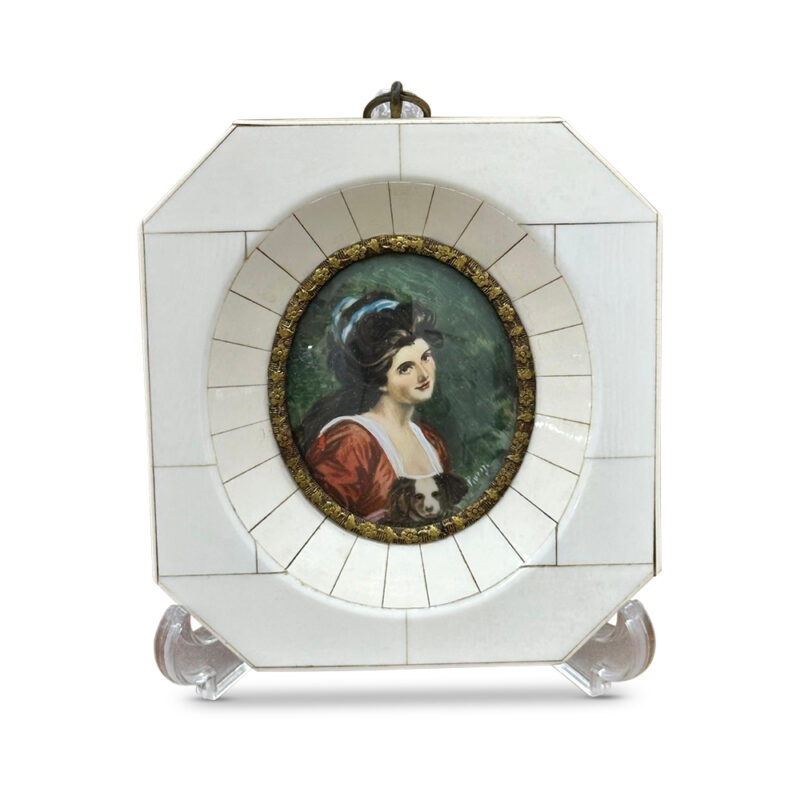 Ivory framed miniature portrait of Emma Lady Hamilton c.1870