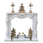 Louis XV style carrara marble mantle