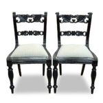 Pr ebonised hall chairs from George Lansell estate