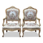 Pr quality French reproduction arm chairs