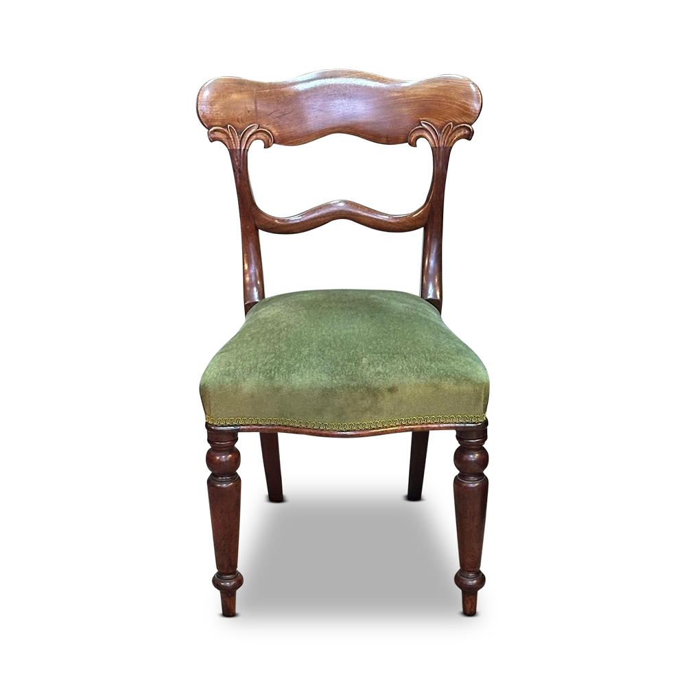 Set 5 Victorian mahogany dining chairs