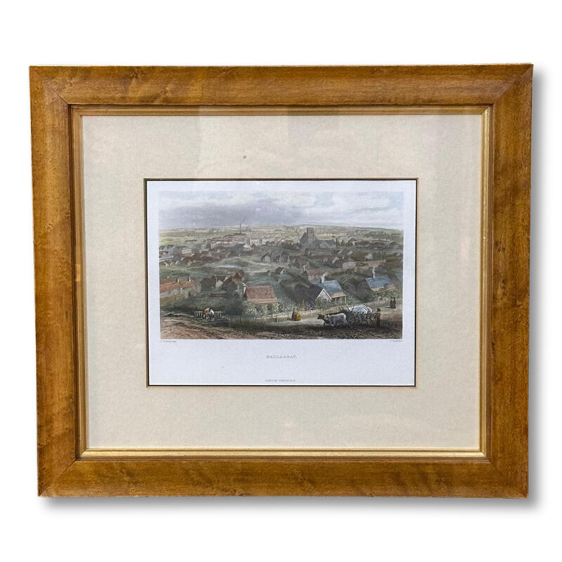Steel engraving of Ballarat by J. Sadler c.1874