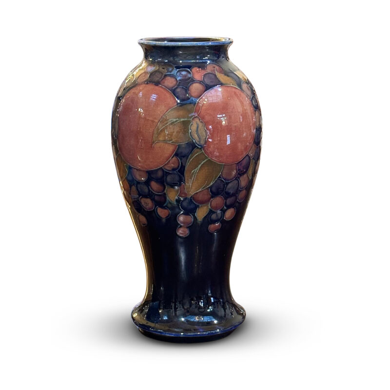 Tall William Moorcroft baluster shaped vase pomegranate