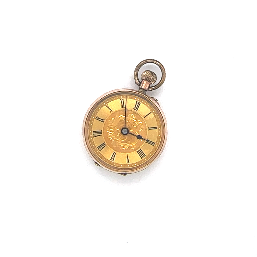 Victorian 9ct gold ladies pocket watch