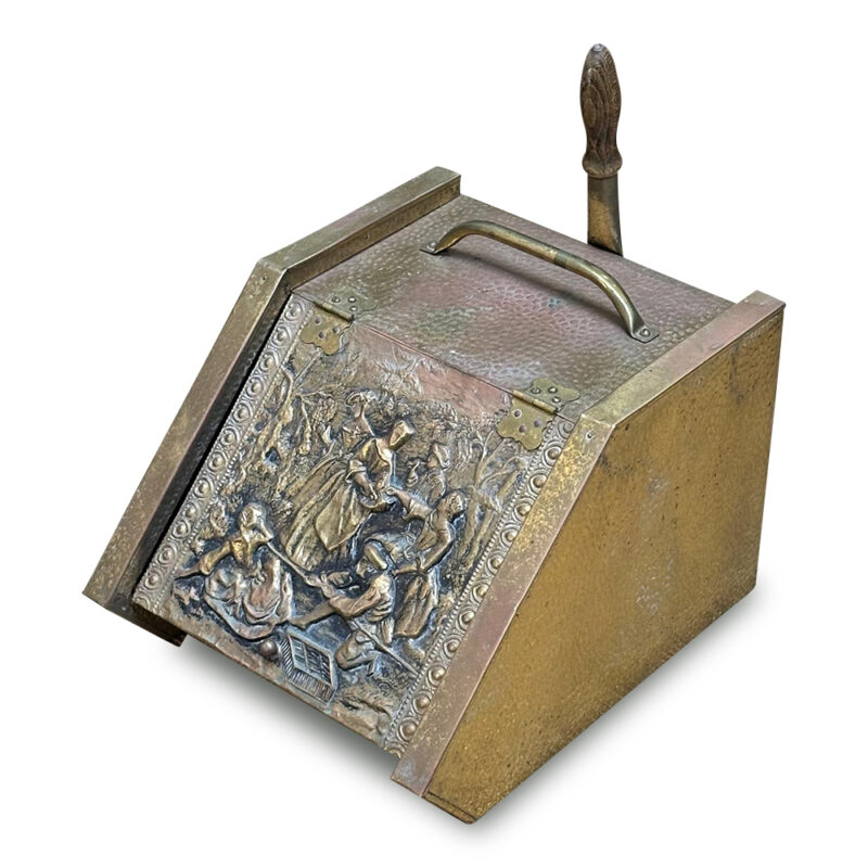 Victorian brass coal scuttle c.1870
