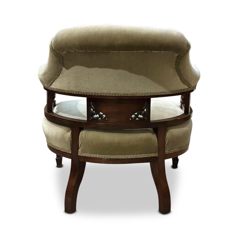 Walnut sheraton style tub chair