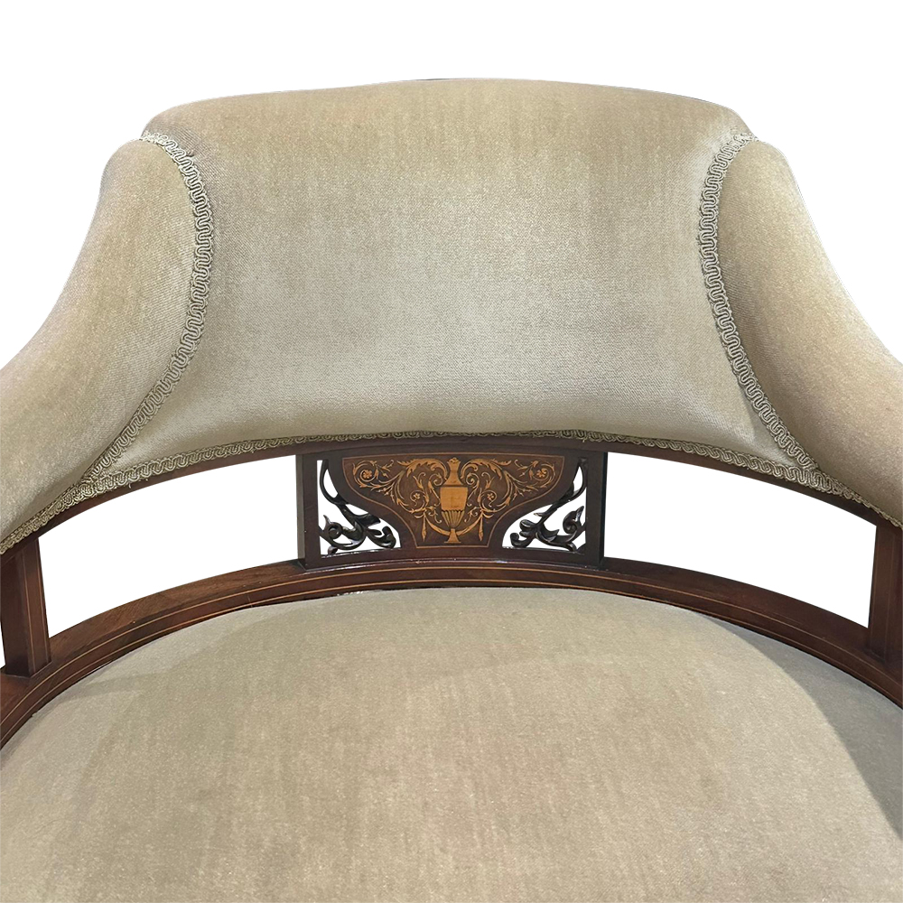 Walnut sheraton style tub chair