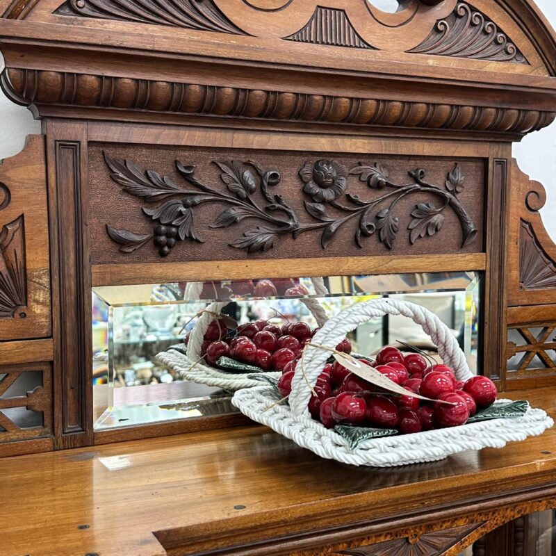 Walnut sideboard with amboyna drawer fronts c.1890