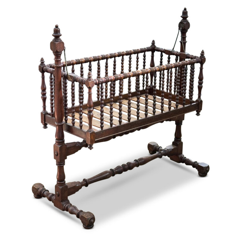 antique blackwood baby bassinet