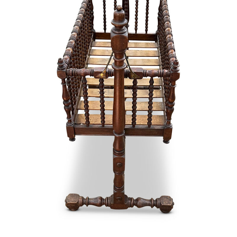 antique blackwood baby bassinet