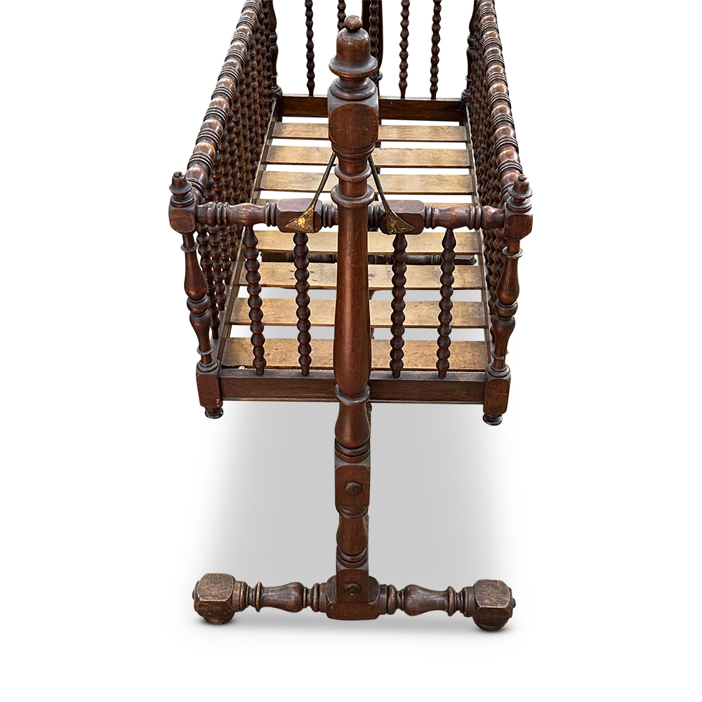 antique blackwood baby bassinet
