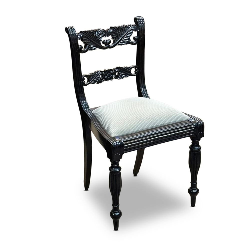 Pr ebonised hall chairs from George Lansell estate