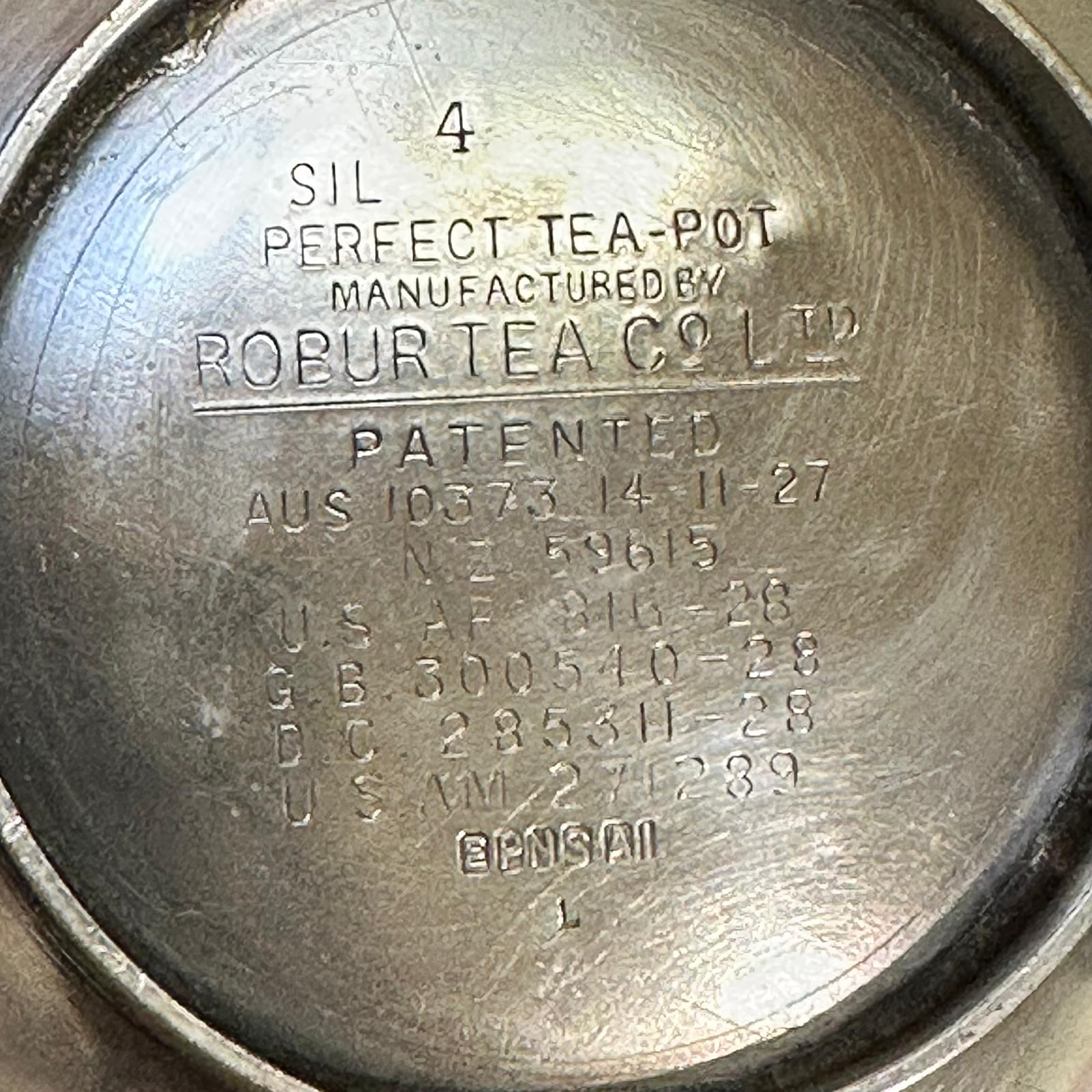silver plated robur teapot mark