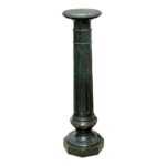 19th century green marble pedestal octagonal base