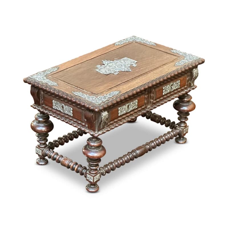 Euro jewellery box with silver mounts c.1880