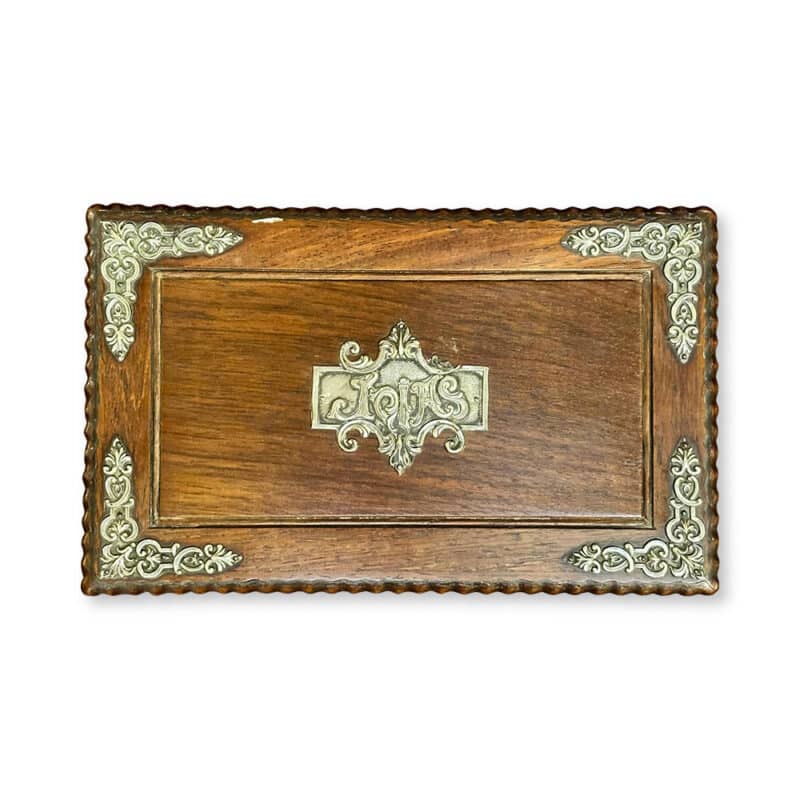 Euro jewellery box with silver mounts c.1880